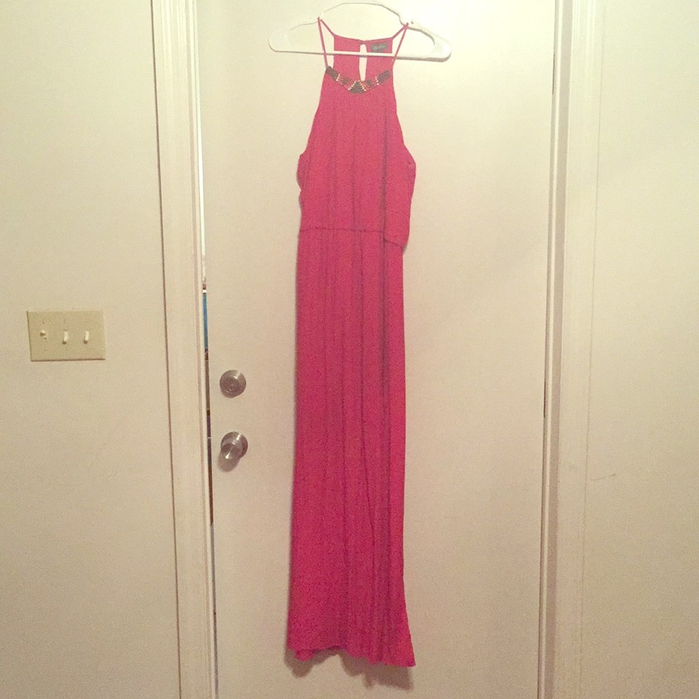 Red maxi dress